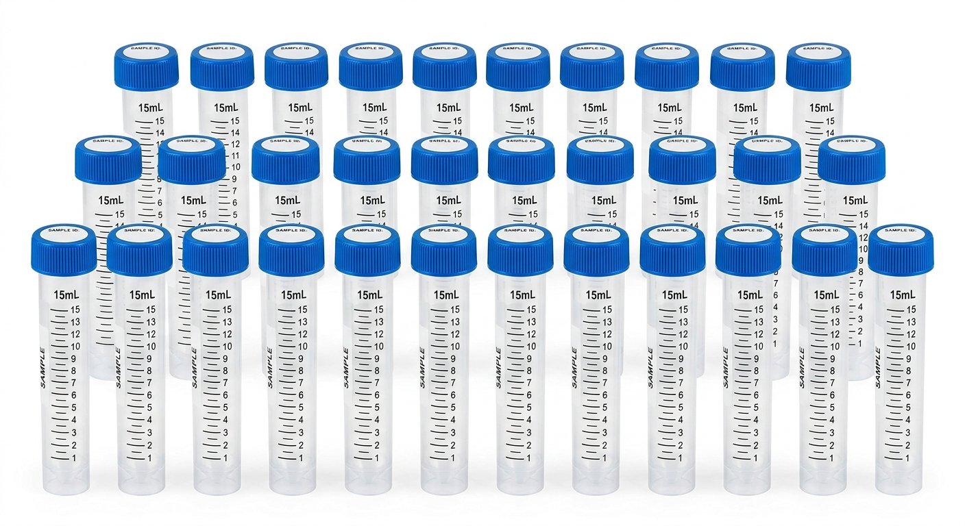 Sterile Sample Collection Tube Set 15mL (50-pack)